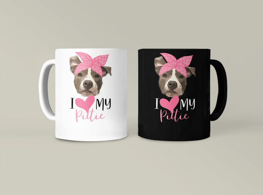 Pitbull Mug, I Love My Pittie, Pitbull Mom, Fur Mama Gift, Cute Pitbull Mug, Coffee Mug, Pitbull Dog Gift, Pit Bull Terrier, Pittie Mom Mug
