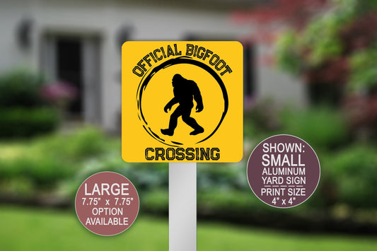 Patio Sign, Big Foot Crossing, Big Foot Yard Art, Yard Sign, Metal Lawn Garden Decor, Halloween Monster Decoration, Big Foot Xing, Yard Sign