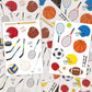 Sticker Sheets, Sports Icon Stickers, Activity Book, Scrapbook Stickers, Basketball Sticker, Planner Stickers, Hockey Golf Volleyball Decal