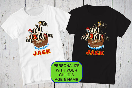 Pirate Shirt, Pirate Ship T-Shirt, Pirate Costume, Pirate Birthday T-shirt, Pirate Birthday Shirt, Personalized Shirt, Boys Pirate Costumes