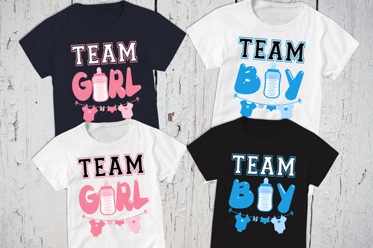 Team Girl, Team Boy, Pink or Blue Shirt, Party Shirts, Gender Reveal Shirts, Baby Shower Shirts, Pregnancy Announcement, It's A Boy Girl Tee
