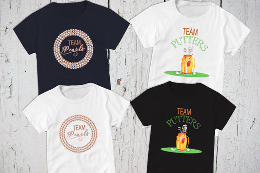 Team Pearls, Team Putters, Pink or Blue Shirt, Golf Party Shirts, Gender Reveal Shirts, Baby Shower, Pregnancy Announcement, It's A Boy Girl