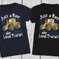 Just A Boy Who Loves Yellow Tractors, Tractor Shirt, Tractor Birthday, Tractor Party, Farm Party, Yellow Tractor Shirt, Tractor Tee for Boy