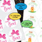 Gender Reveal, Team Bows, Team Putters, Sticker Sheet, Golf Party Favor Decals, Team Boy, Team Girl, Gift Bag Stickers, Baby Shower Stickers