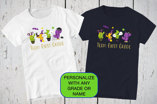 Teacher Team Shirts, Halloween T Shirt, Cactus Shirt, Fall Teacher Shirt, Teach Shirt, Halloween Teacher Shirt, Witch Hat Ghost Pumpkin Bat
