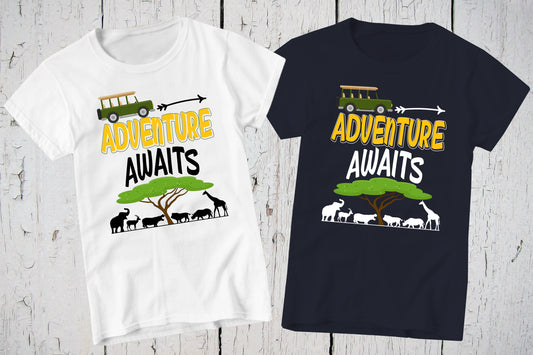 Adventure Awaits, Matching Family Outfits, Safari Animals, Sibling Shirts, Family Trip Shirt, Group Shirts, Zoo Animals, Zoo Crew T-shirts
