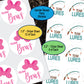Gender Reveal, Team Bows, Team Lures, Sticker Sheet, Party Favor Decals, Team Boy Girl, Gift Bag Stickers, Baby Shower Sticker, Fishing Pole