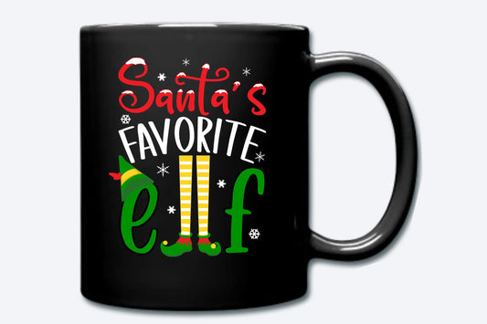 Santa's Favorite Elf, Coffee Mug, Winter Mug, Christmas Mug, Funny Coffee Mug, Mug Gift, Ceramic Mug, Tea Mug, Elf Mug, Holiday Mug, Party