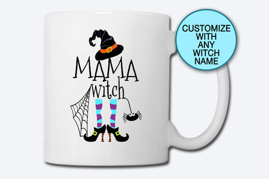 Mama Witch, Coffee Mug, Fall Mug, Halloween Mug, Funny Coffee Mug, Mug Gift, Ceramic Mug, Tea Mug, Mom Mug, Witch Family Mugs, Mug for Mama