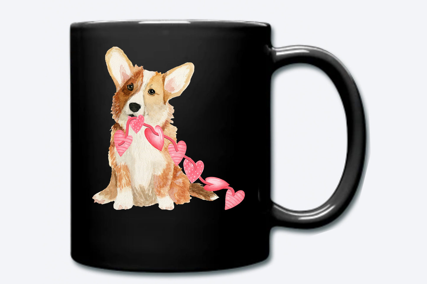 Corgi Mug, Corgi Coffee Mug, String of Hearts, Cute Dog Lover Gift, Corgi Mama, Fur Mama Gift, Dog Mama, Tea Cup, Corgi Lovers, Corgi Dogs