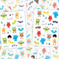 Sticker Sheets, Monster Stickers, Monster Parts, Baby Shower Stickers, Journaling Stickers, Halloween Decals, Monster Clipart, Monster Party