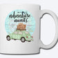 Adventure Awaits, Coffee Mug, Campfire Mugs, Camper Mug, Adventure Wedding, Camp Life Mug, Adventure Mug, Retro Mug, Gift for Camper