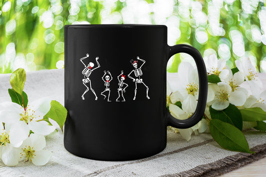 Dancing Skeleton, Coffee Mug, Halloween Skeleton, Halloween Decoration, Funny Coffee Mug, Fall Coffee Mug, Creepy Mug, Horror Coffee Mug