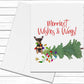 Black Tan Chihuahua Card, Merriest Wishes & Wags, Christmas Cards, Blank Cards With Envelopes, Blank Greeting Cards, Dog Greeting Card Pack