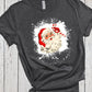 Christmas Santa Shirt, Bleached Shirt Effect, Retro Santa Shirt, Christmas Gift for Mom, Vintage Santa Claus, Retro Christmas Shirt for Kids
