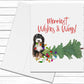 Bernedoodle Card, Merriest Wishes & Wags, Christmas Card, Dog Greeting Cards, Holiday Card, Blank Cards With Envelopes, Blank Greeting Cards