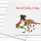Boxer Christmas Cards, Merriest Wishes & Wags, Christmas Card, Boxer Dog, Holiday Card, Blank Cards With Envelopes, Blank Greeting Cards