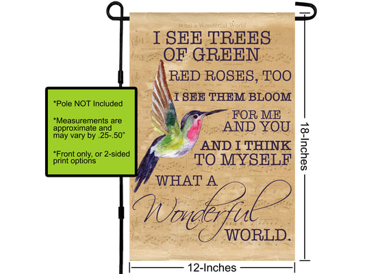 House Flags, Garden Art, Hummingbird Gifts, Garden Decoration, Camping Flag, Garden Decor, Outdoor Flag, Garden Gift, Sheet Music, Old Song