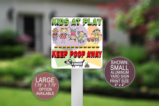 Kids At Play, Keep Poop Away, No Dog Poop Sign, Yard Sign, Lawn Sign, No Poop Sign, New Home Gift, No Pooping Sign, Keep Dogs Off Grass Sign