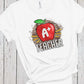 Teacher Tshirts, A Plus Teacher, Red Apple Tee, ESL Teacher, Elementary Teacher, Special Ed Shirt, Music Teacher Gift Ideas, Reading Teacher