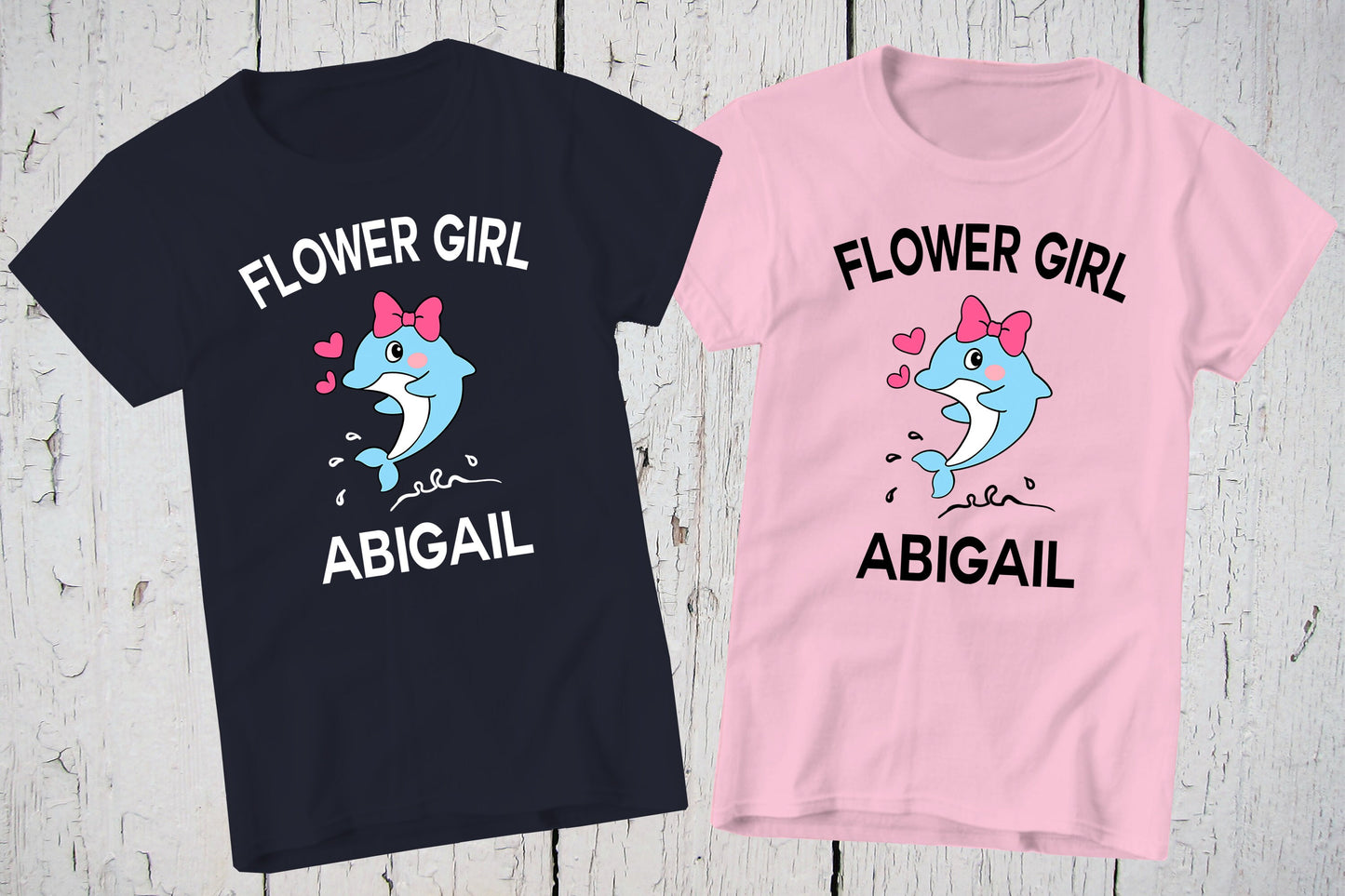 Flower Girl Gift, Dolphins Personalized Tee, Flower Girl Outfit, Flower Girl Proposal, Bridal Party Shirts, Flower Girl Shirt, Beach Wedding