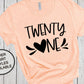 21st Birthday Shirt, Twenty One, Heart Shirt, 21st Birthday Gift For Her, 21 Birthday Gift For Her, Twenty One Years Old, Legal Af Tshirt
