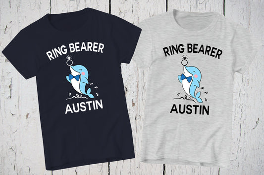 Ring Bearer Gift, Dolphins Kids Shirt, Beach Shirt, Boys Shirt, Ring Bearer Outfit, Ring Bearer Proposal, Bridal Party Shirts, Beach Wedding