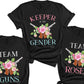 Gender Reveal Ideas, Keeper Of The Gender, Team Roses, Team Guns, Pink or Blue, Gender Reveal Shirt, Boy or Girl, Baby Shower Favors Gifts