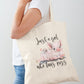 Just A Girl Who Loves Pigs, Shoulder Tote Bag, Everyday Tote Bag Canvas, Sturdy Tote Bag, Gift Bag, Reusable Bag, Farm Girl Bag, Pig Gifts