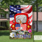 Beagle House Flag, American Flag Art, Patriotic Decor, Outdoor Flag, Beagle Dog Garden Flag, Vintage Truck, Daisies Field, Beagle Dog Mom