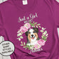 Just A Girl Who Loves Aussies, Flower Shirt, Dog Lover Shirt, Aussie Shepherd, Dog Mama Shirt, Australian Shepherd, Aussie Gifts for Mom
