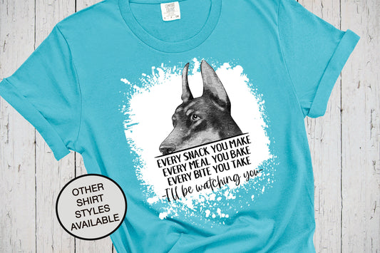 Doberman Dog, Bleached T Shirt Effect, Bleached Sweatshirt, Dog Lover Shirt, Doberman Art, Doberman Dog Mom, Mens Dog Shirt, Funny Dog Shirt