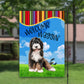 Welcome Waggin, Bernedoodle Gifts, Dog Garden Flag, House Flag, Outdoor Flag, Summer Garden Flag, Seasonal Flag, Bernese Mountain Dog Poodle