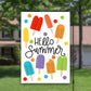 Hello Summer, House Flag, Popsicles Ice Cream, Summer Vibes, Welcome Garden Flag, Patio Decor, Garden Art, Outdoor Flag, Printed Both Sides