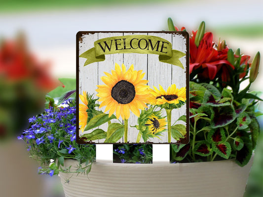 Rustic Sunflower, Porch Welcome Sign, Home Sign, Floral Welcome Sign, Summer Garden Art, Farm Signs, Rustic Sunflower, Fall Welcome Sign