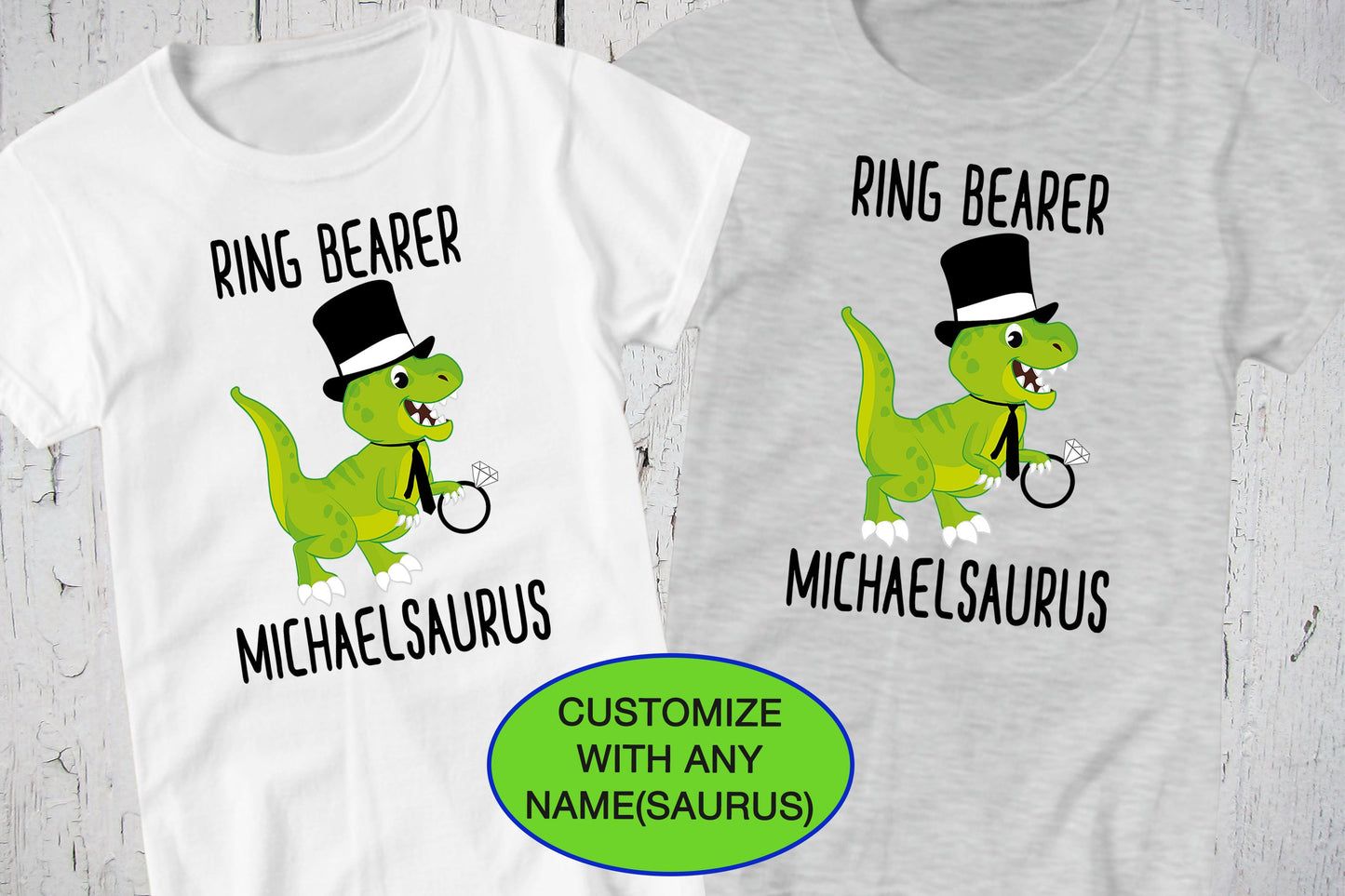 Personalized Ring Bearer Dinosaur Shirt Kids, Ring Bearer Outfit, Ring Bearer Proposal, Bridal Party Shirt, Dinosaur Shirt, Ring Bearer Gift