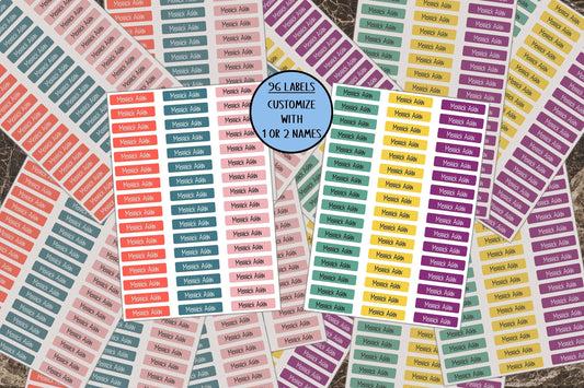 96 Daycare Labels, Kids Name Stickers, Kids Name Label, Daycare Name Label, Preschool Labels, Personalized Stickers, School Supplies Sticker