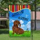 Welcome Waggin, Dachshund Gift, Dog Garden Flag, House Flag, Outdoor Flag, Summer Garden Flag, Seasonal Flags, Doxie Mama, Weiner Dog Lover
