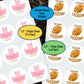 Team Tutus, Team Touchdowns, Gender Announcement, Sticker Sheet, Pregnancy Reveal Decor, Gender Reveal Favor, He or She, Football Decals