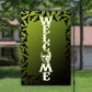 Skull & Bats Halloween Flag, Porch Flag, Camping Flag, Yard Flag, Welcome Garden Flag, Halloween Skull Decor, Welcome Sign, Fall Garden Flag