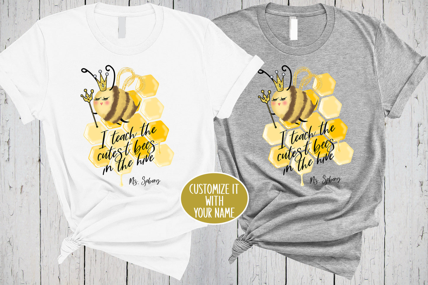 Teacher Shirt, I Teach The Cutest Bees In The Hive, Custom School Shirt, Teach Shirt, Back To School Shirt, Teacher Crewneck, Bee Shirt