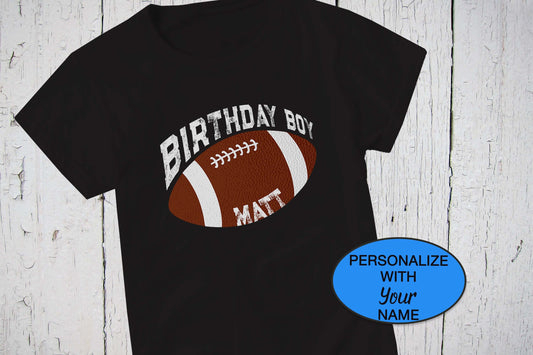 Football Shirt, Birthday Boy Shirt, Kids Shirt, Customized Shirt, 10th Birthday Tshirt, Boys Shirt, American Football Tee, Birthday Gifts,