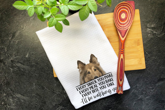 Sheltie Dog Funny Tea Towels, Every Snack You Make Dish Towel, Towel With Dog, Funny Kitchen Towel, Funny Towel for Mom, Bathroom Hand Towel