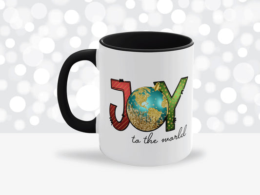 Joy To The World Coffee Mug, Christmas Mug Design, Coffee Lover Mug, Winter Mug, Mug Gift, Ceramic Mug, Tea Mug, Holiday Mug, Colorful Mug