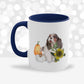 Cavalier King Charles Spaniel Autumn Mug, Fall Coffee Mug, Dog Coffee Mug, Pumpkins & Sunflower, Dog Mug, Dad Mug, Fall Mug Gift for Dog Mom