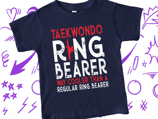 Taekwondo Gift Ring Bearer Shirt, Kids Shirt, Martial Arts Shirt, Bridal Shirt, Ring Bearer Gifts, Ring Bearer Proposal, Wedding Party Shirt