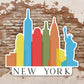 New York Skyline Vinyl Decal Sticker, Phone Sticker, Welcome Bag Stickers, Journal Stickers, Sticker Labels, Computer Stickers, Planner Art