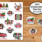 Merry Christmas Sticker Sheet, Holiday Stickers, Plaid Country Christmas, Journal Stickers, Christmas Tree, Cow Farmhouse Christmas Planner