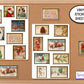 Vintage Stamp Set for Christmas Letters, Christmas Stamps, Merry Christmas Ornament Sticker, Postage Stamp Christmas Crafts, Sticker Sheets