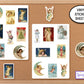 Christmas Angel Sticker Sheet, Victorian Stamps, Journal Stickers, Victorian Style Christmas Labels, Merry Christmas Angel Victorian Sticker